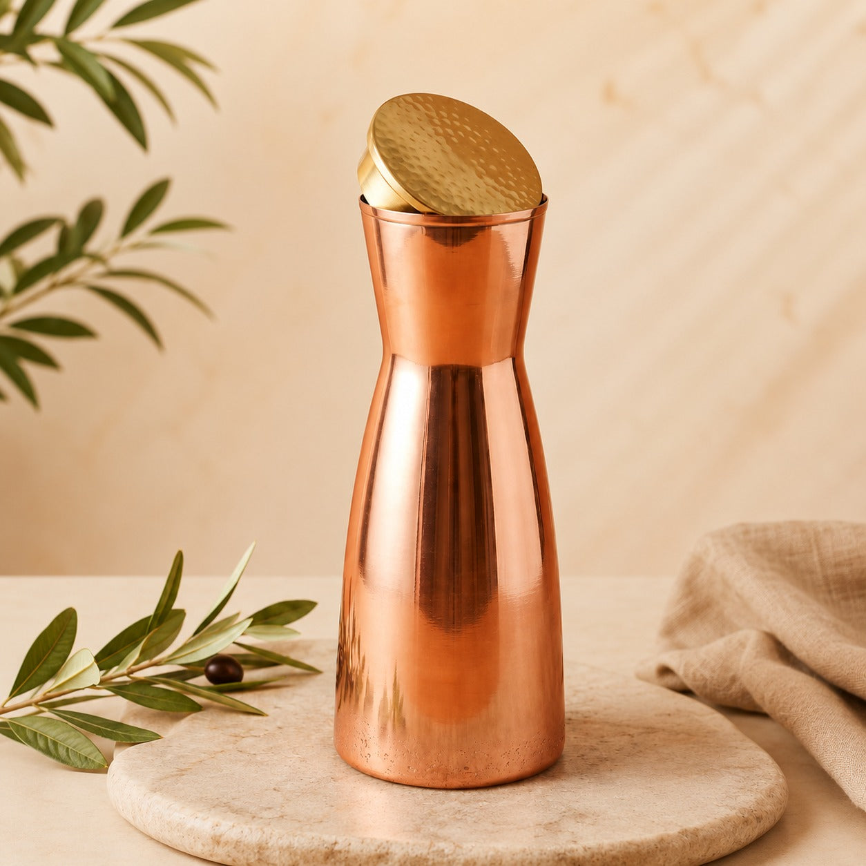 Cleo Luxe Copper Pitcher