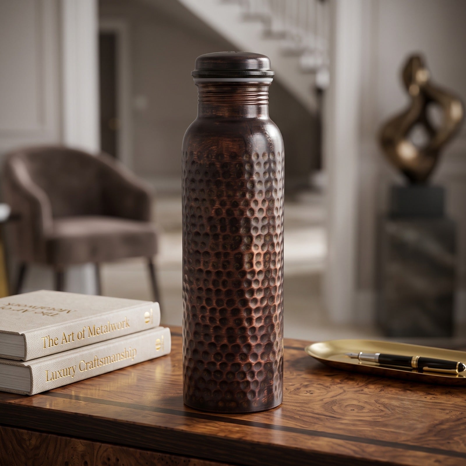 Handmade Moonlight Copper Water Bottle