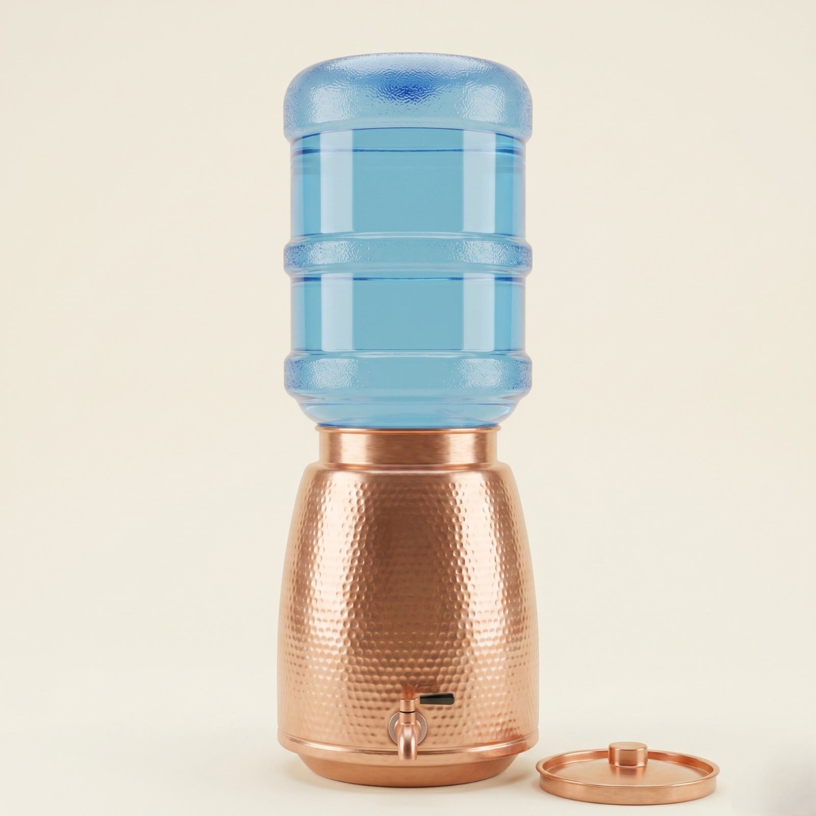 Cleo Copper Water Dispenser with 2 Glasses | Handcrafted from Pure Copper | 271 Oz