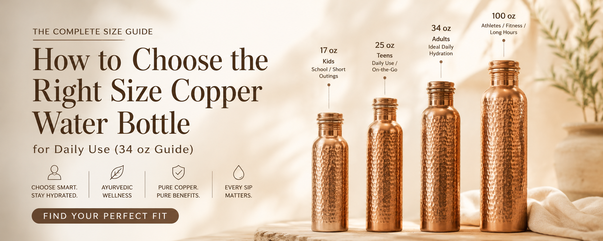 Copper water bottle