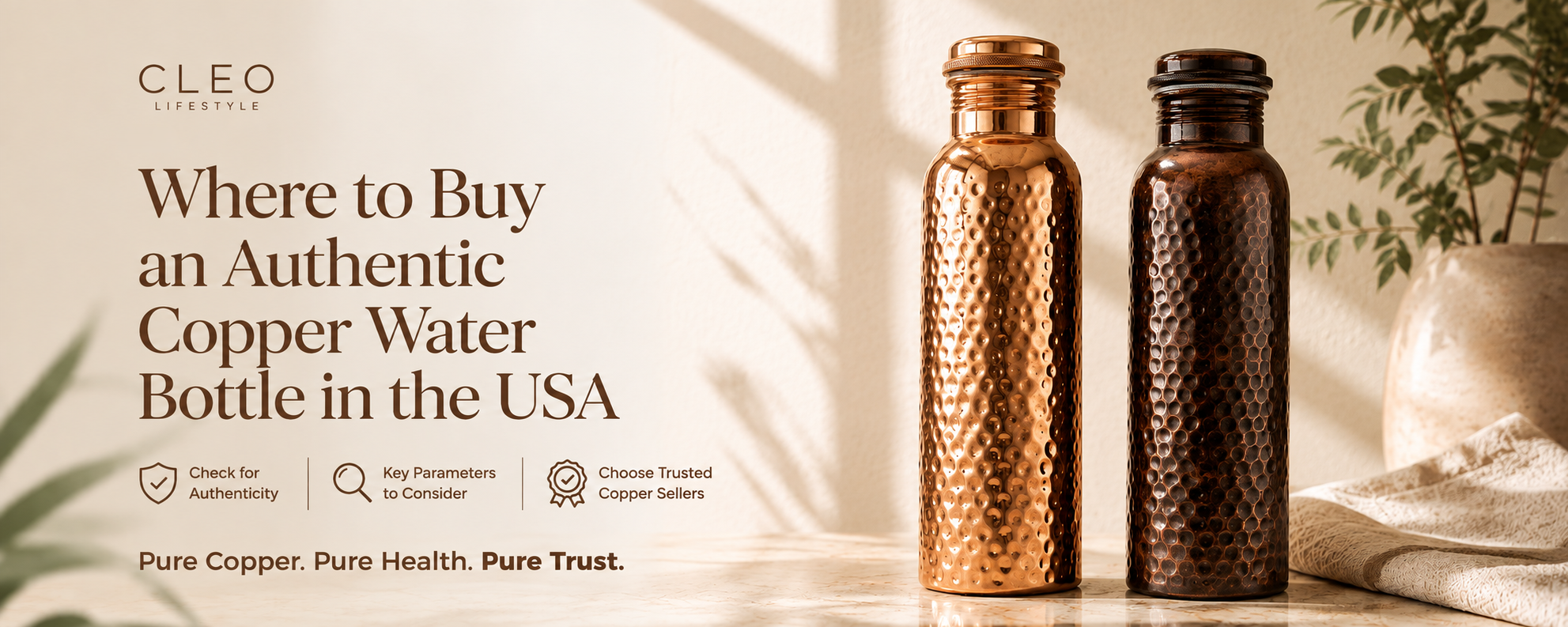 authentic copper water bottle