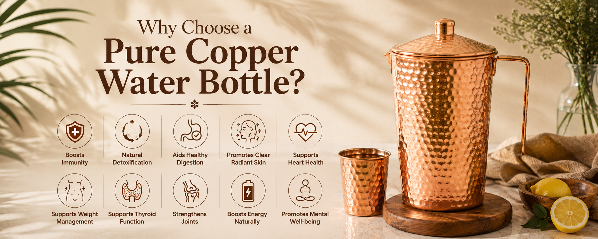 benefits of a pure copper water bottle