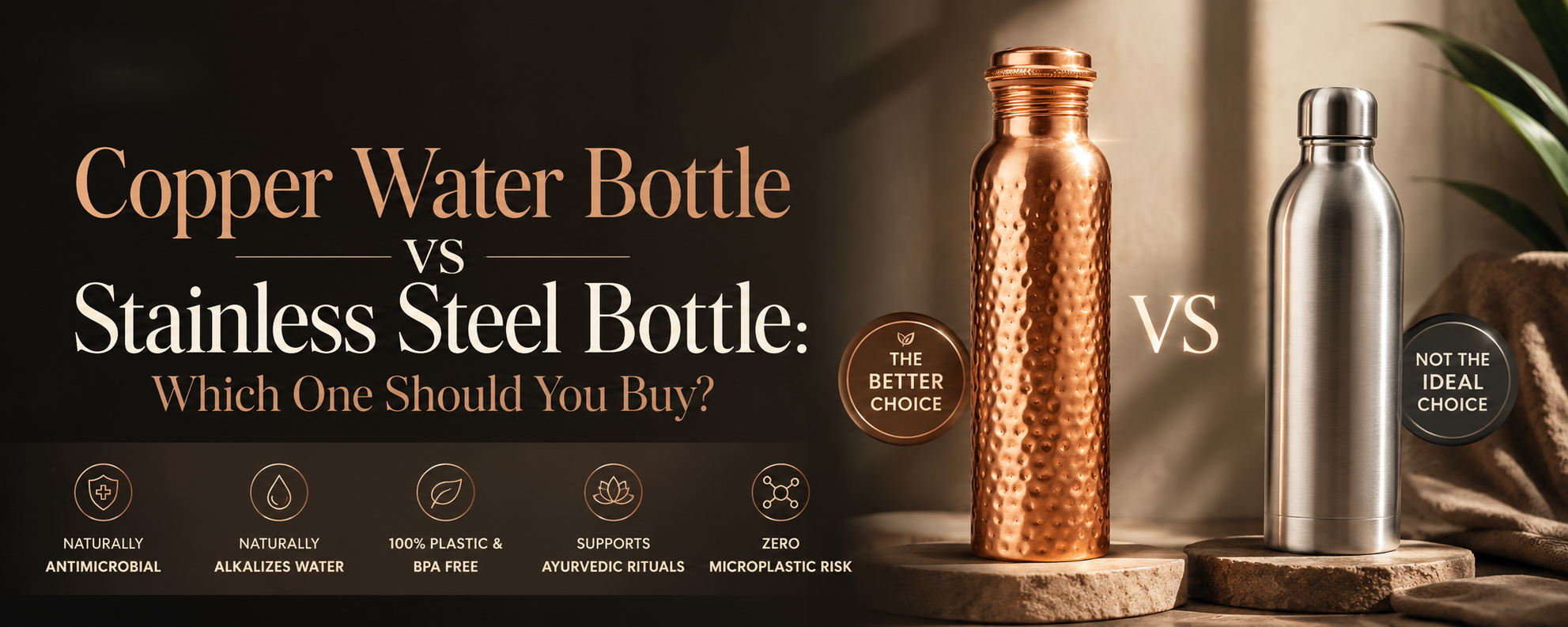 copper water bottle vs stainless steel bottle