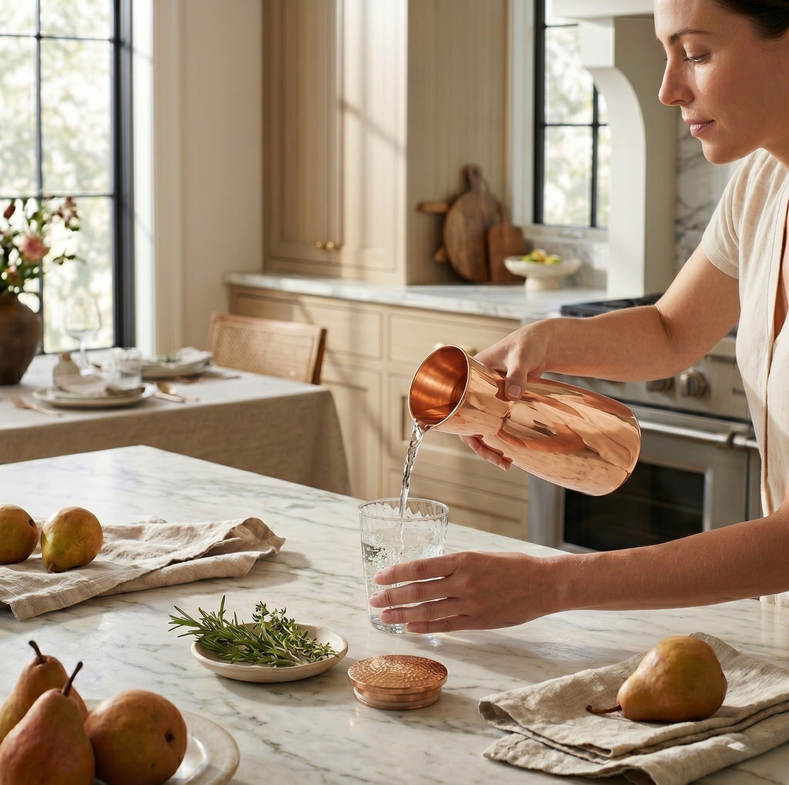 Cleo Luxe Copper Pitcher