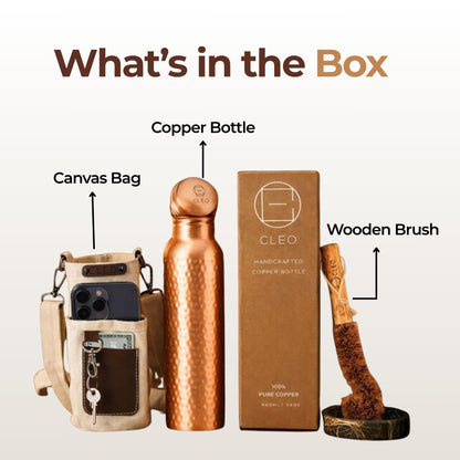 Handcrafted Ayurvedic Copper Water Bottle