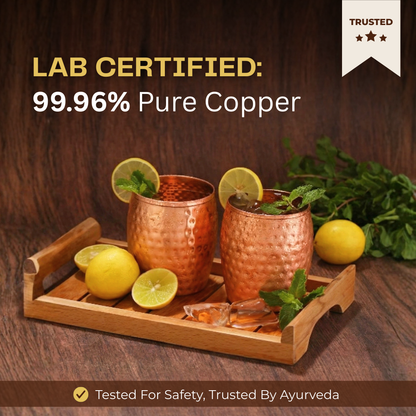 Copper Hammered Coller Glass