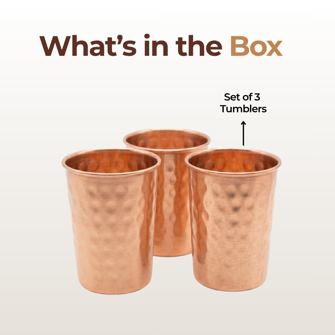 Handcrafted Copper Hammered Tumbler