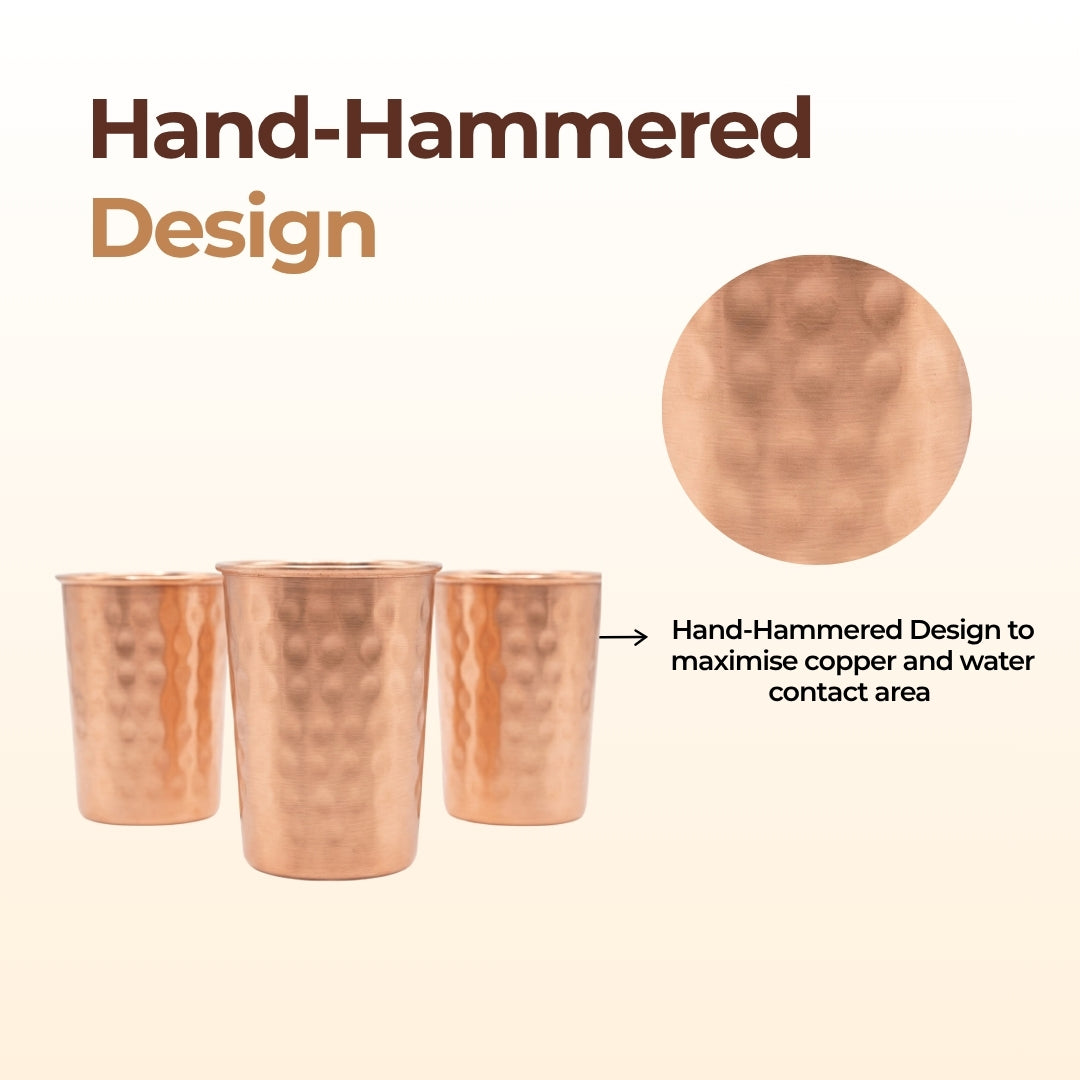 Handcrafted Copper set 3 Tumbler