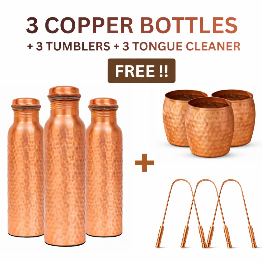 Certified Authentic Handmade Ayurvedic Copper Ritual Kit