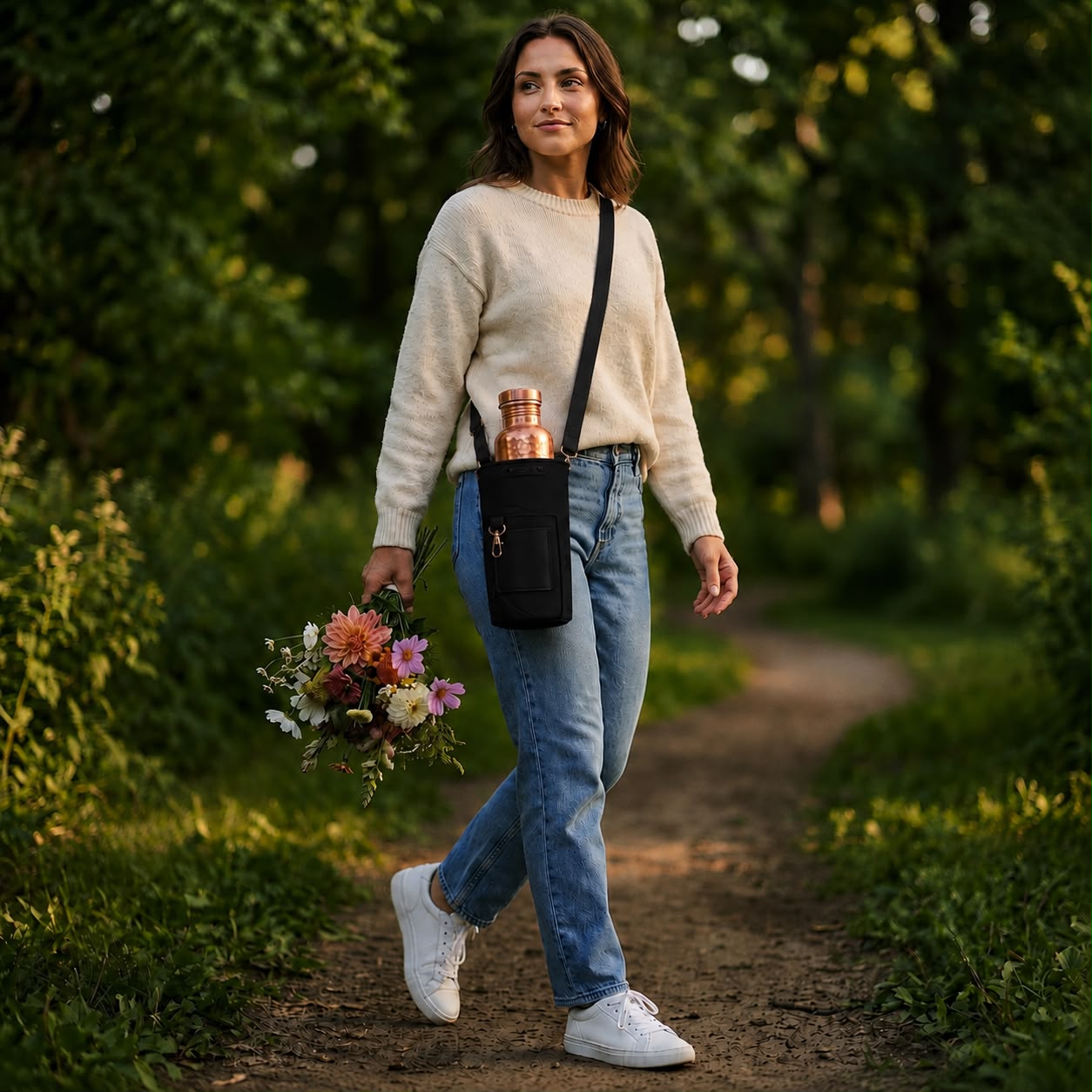 Cleo Organic Canvas Travel Sleeve & Copper Care Brush Kit