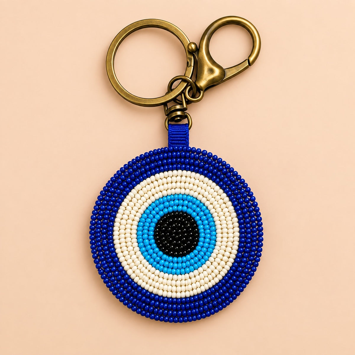 Cleo Evil Eye Beaded Keychain | Handcrafted Bag Charm