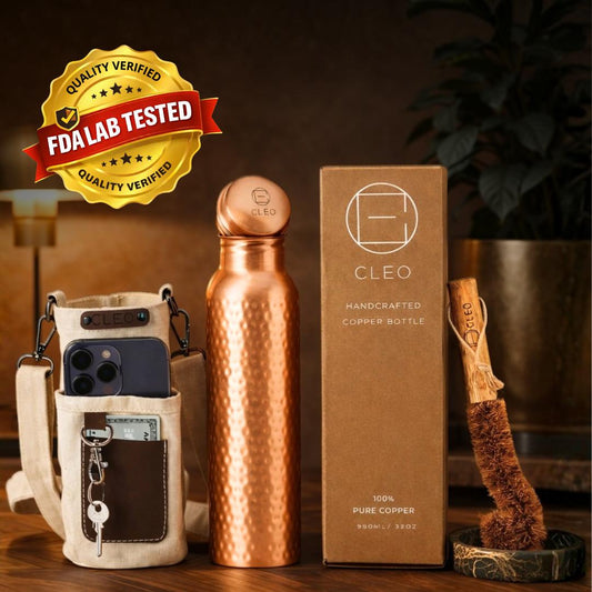 Handcrafted Ayurvedic Copper Water Bottle