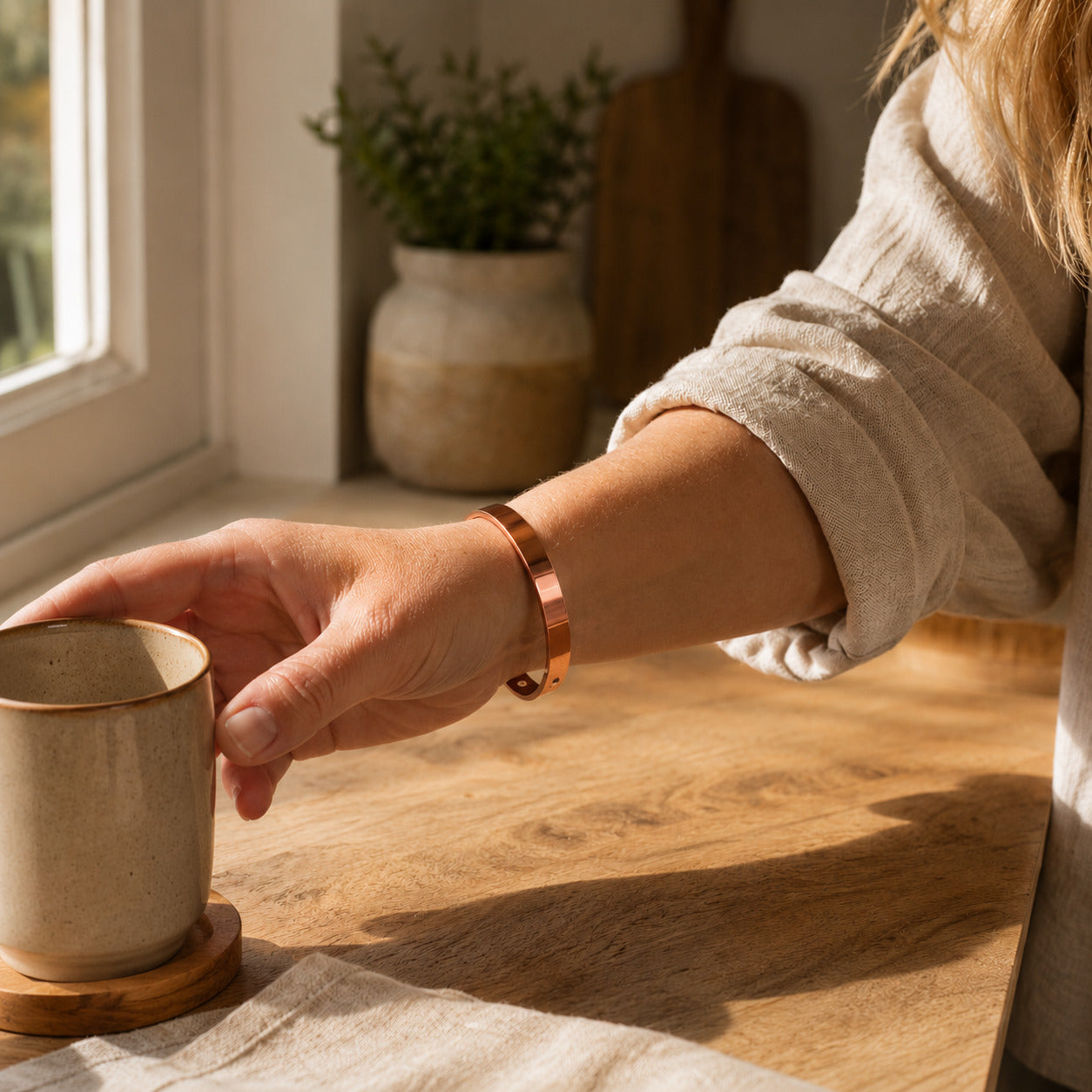 Cleo Arc Copper Bracelet