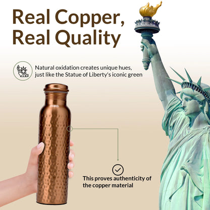 Handcrafted Ayurvedic Copper Water Bottle