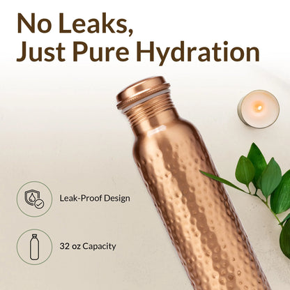 Handcrafted Ayurvedic Copper Water Bottle